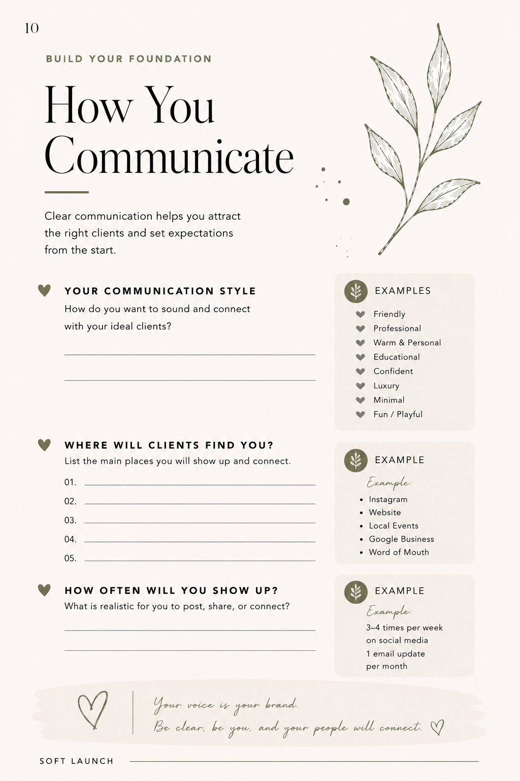 The Soft Launch Workbook - Build Your Business Foundation with Confidence